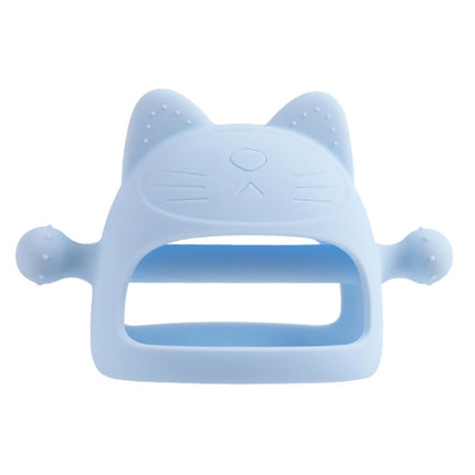 Baby Anti-eating Hand Cover Boiled Silicone Soothing Teeth Stick(Sky Blue)-garmade.com