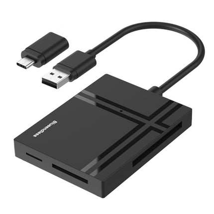 Blueendless C5U3 Type-C/USB-C 5-In-1 CF/XD/TF/SD/MS Card Reader(5 In 2)-garmade.com