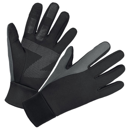 Touch Screen Anti-slip Waterproof Outdoor Sports Warm Cycling Gloves, Size: XL(Black)-garmade.com