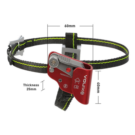 XINDA Outdoor Rock Climbing Foot Ascender Riser With Pedal Belt Grasp SRT Rope Gear(Left Foot Black)-garmade.com