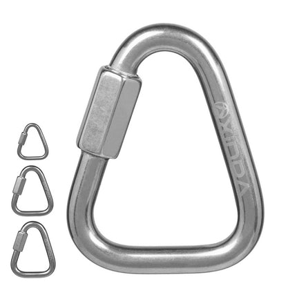 Xinda Stainless Steel Triangle Connecting Ring Meilong Lock Rock Climbing Equipment 10mm-garmade.com