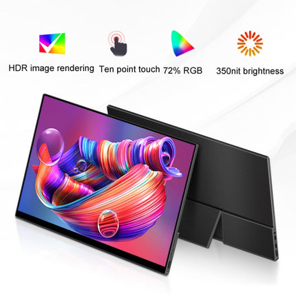 15.6 inch Touch Version 4K Portable External Extended Screen Display For Switch/PS5/Mobile Phone/Computer(AU Plug)-garmade.com
