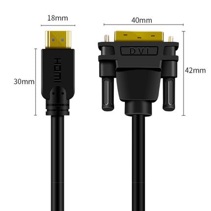 1.5m JINGHUA HDMI To DVI Transfer Cable Graphics Card Computer Monitor HD Cable-garmade.com