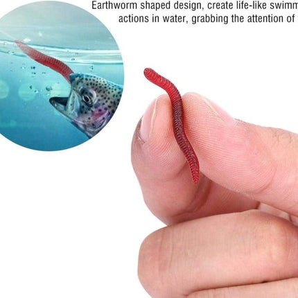 5bags 200pcs/bag 3.5cm Fishy Red Earthworm Fake Bait Luminous Fish Lure(Luminous Color)-garmade.com