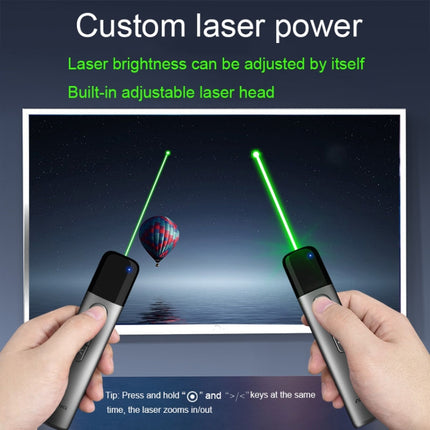 ASiNG LED LCD Screen High Power Bright Green Laser Pointer PPT Speech Instructions Page Presenter(A17)-garmade.com