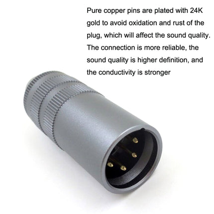 4 Core XLR to 3.5mm Amplifier Balance Female Headphone Adapter-garmade.com