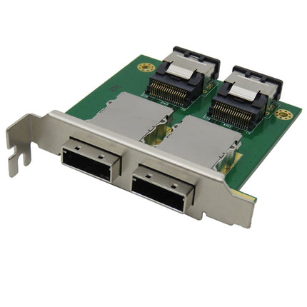 Dual Ports Mini SAS Internal SFF-8087 to External HD SFF-8088 Front Panel PCI SAS Card-garmade.com