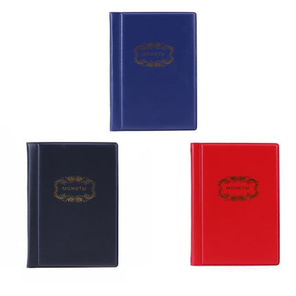 2 PCS Russian Cover 120 Coins Pocket-sized Collection Album(Red)-garmade.com