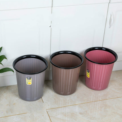 10 PCS Xinermei Kitchen Living Room Bathroom Household Plastic Trash Can, Size:L 28x26x19cm(Brown)-garmade.com