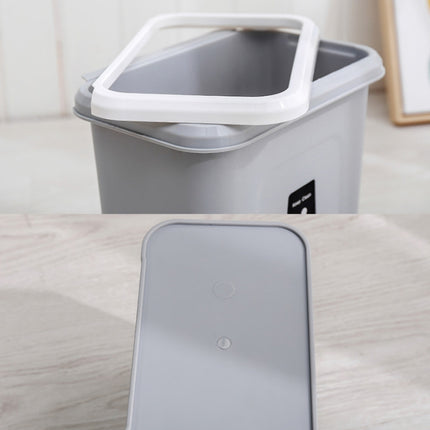 10 PCS Kitchen Square Sorted Wall+mounted Hanging Plastic Sanitary Trash Can, Style:No Cover Pressure Ring(White)-garmade.com