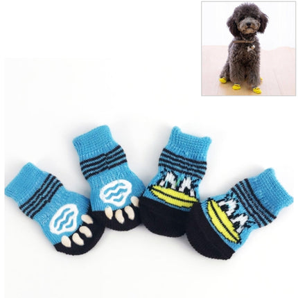 2 Pairs Cute Puppy Dogs Pet Knitted Anti-slip Socks, Size:S (Big Mouth Duck)-garmade.com