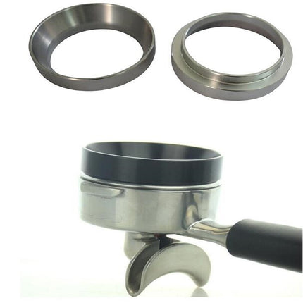 Coffee Machine Powder Picker Powder Ring Anti-flying Powder Quantitative Ring Espresso 58mm without Magnetic Machine Accessories, Specification:58mm(Gold)-garmade.com