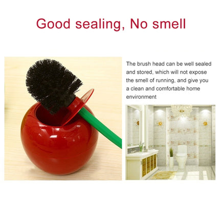Cherry Shaped Toilet Brush Bathroom Creative Lovely Lavatory Brush Toilet Cleaning Kit(Red)-garmade.com