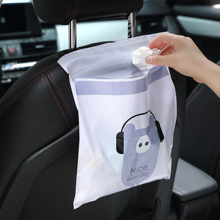 15 PCS Creative Cute Car Garbage Bag Paste-type Cleaning Bag for Car Interior(Green)-garmade.com