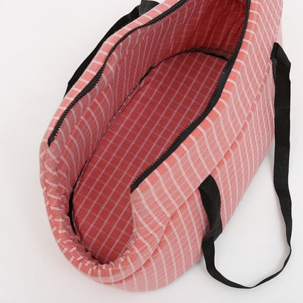 Outside Travel Puppy Dogs Breathable Carrying Plaid Shoulder Bags for Pet Dogs Cats, Size:S (Light Coffee)-garmade.com