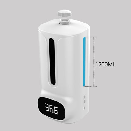 K9 Pro Plus Handsfree Non-contact Body Thermometer + 1000ml Automatic Non-contact Liquid Soap Dispenser with Base Mount, 15 Languages Voice Broadcast-garmade.com