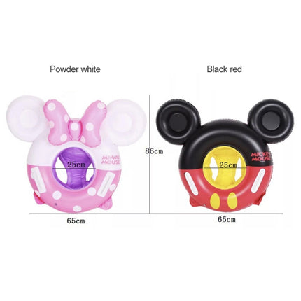 Baby Cartoon Inflatable Swimming Ring Lifesaving Ring Axillary Ring Suitable for Children Aged 2-6, Size: 86x65cm(Pink + White)-garmade.com