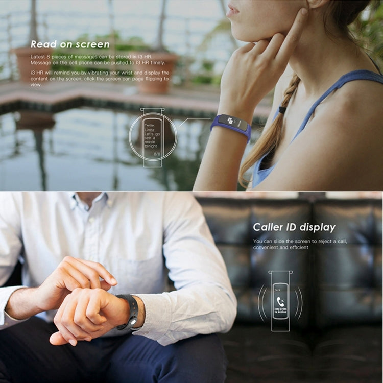 IWOWN i3 HR 0.96 inch OLED Display Bluetooth 4.0 Smart Bracelet, Suppo Garmade IWOWN i3 HR 0.96 inch OLED Display Bluetooth 4.0 Smart Bracelet, Suppo Garmade