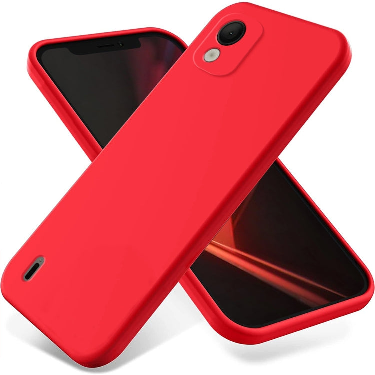 For Nokia C110 Pure Color Liquid Silicone Shockproof Phone Case(Red) – Garmade For Nokia C110 Pure Color Liquid Silicone Shockproof Phone Case(Red) – Garmade