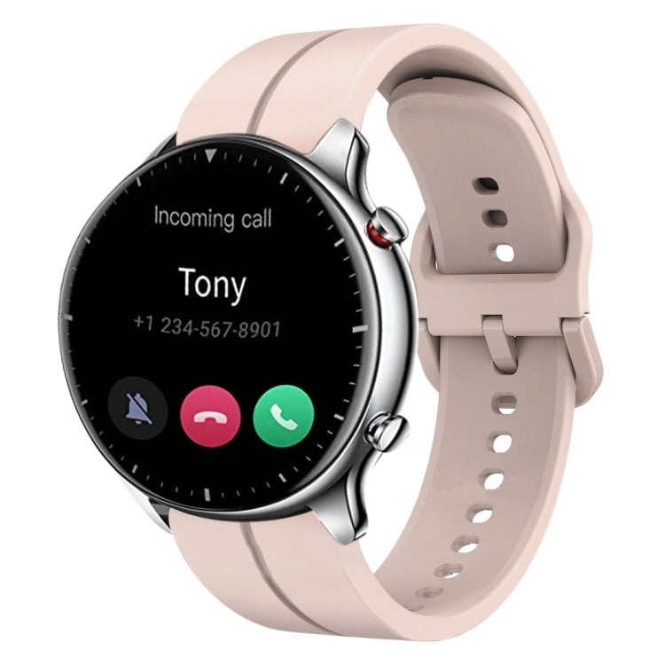 For Amazfit GTR 22mm Loop Silicone Watch Band(Pink)