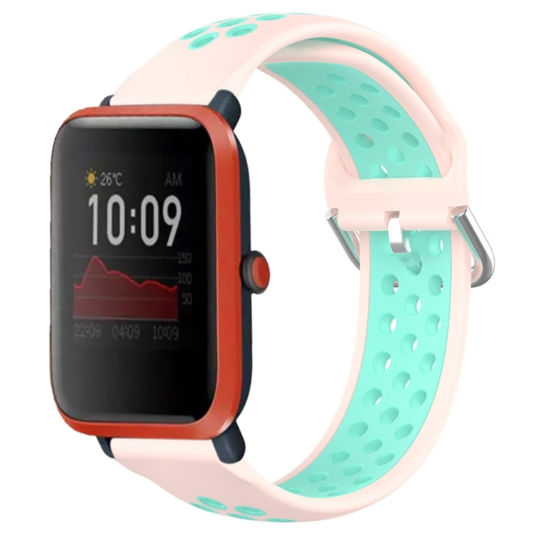 For Amazfit Bip 1S 20mm Perforated Breathable Sports Silicone