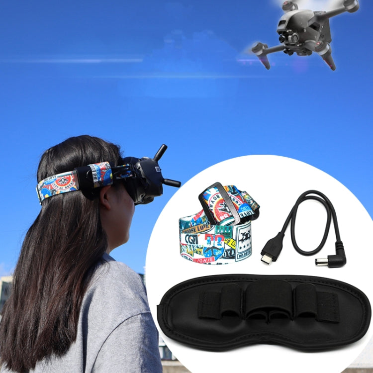 dji fpv goggles strap Flight Video Glasses Graffiti Color Headband Fixed Strap For DJI FPV G – Garmade