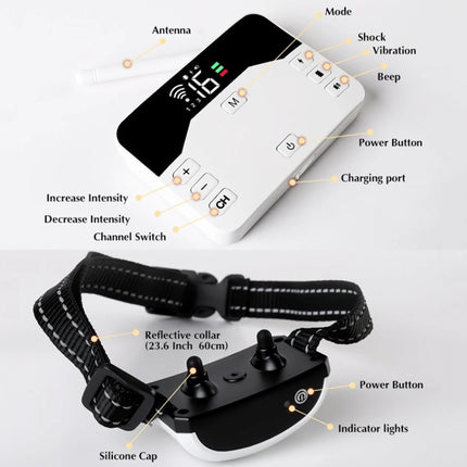 Ultimate 1 Drag 3 Wireless Dog Training and Containment System, Electronic Pet Fence, Bark Control, and Remote Trainer