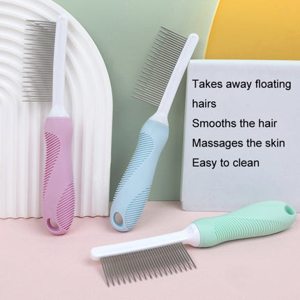 Pet Cats Grooming Needle Comb Dogs De-Floating Hair Cleaning Comb, Style: Sparse Teeth (Green)