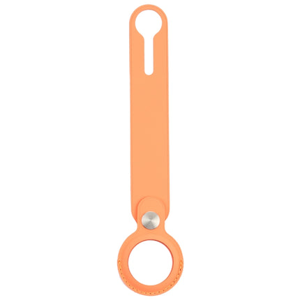 Anti-scratch Polyurethane Case Cover with Hang Loop for AirTag(Orange)-garmade.com