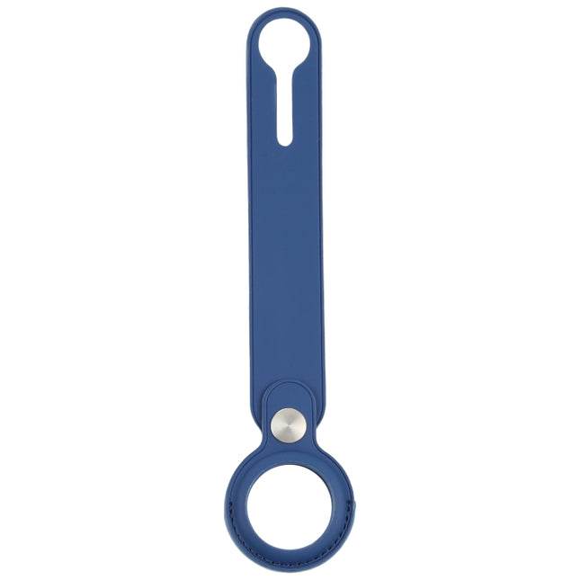 Anti-scratch Polyurethane Case Cover with Hang Loop for AirTag (Blue)-garmade.com