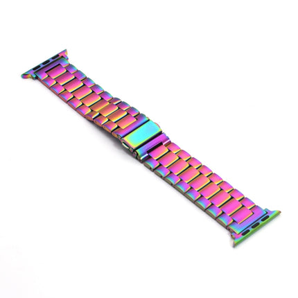 Fold Buckle 3 Beads Stainless Steel Watch Band For Apple Watch Ultra 49mm&Watch Ultra 2 49mm / Series 9&8&7 45mm / SE 3&SE 2&6&SE&5&4 44mm / 3&2&1 42mm(Colour)-garmade.com