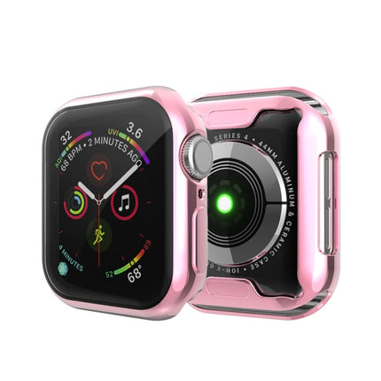 Full Coverage Plating TPU Case for Apple Watch Series 5 & 4 40mm(Pink)-garmade.com