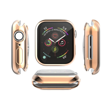 Full Coverage Plating TPU Case for Apple Watch Series 5 & 4 40mm(Rose Gold)-garmade.com