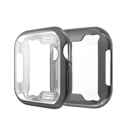 Full Coverage Plating TPU Case for Apple Watch Series 5 & 4 44mm(Black)-garmade.com