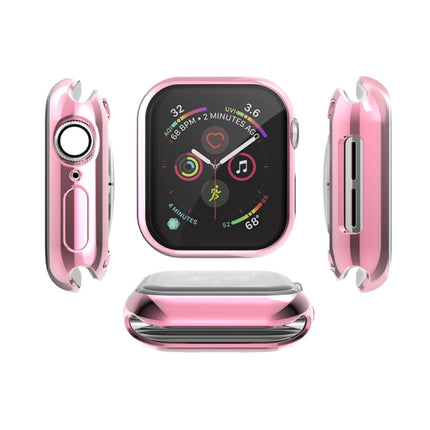 Full Coverage Plating TPU Case for Apple Watch Series 5 & 4 44mm(Pink)-garmade.com