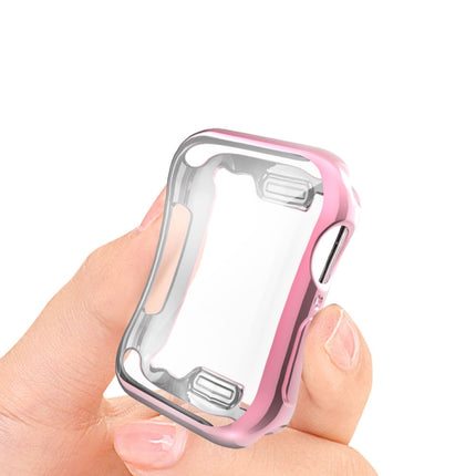 Full Coverage Plating TPU Case for Apple Watch Series 5 & 4 44mm(Pink)-garmade.com