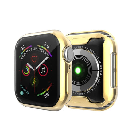 Full Coverage Plating TPU Case for Apple Watch Series 5 & 4 44mm(Gold)-garmade.com