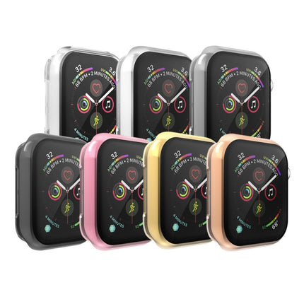 Full Coverage Plating TPU Case for Apple Watch Series 5 & 4 44mm(Pink)-garmade.com