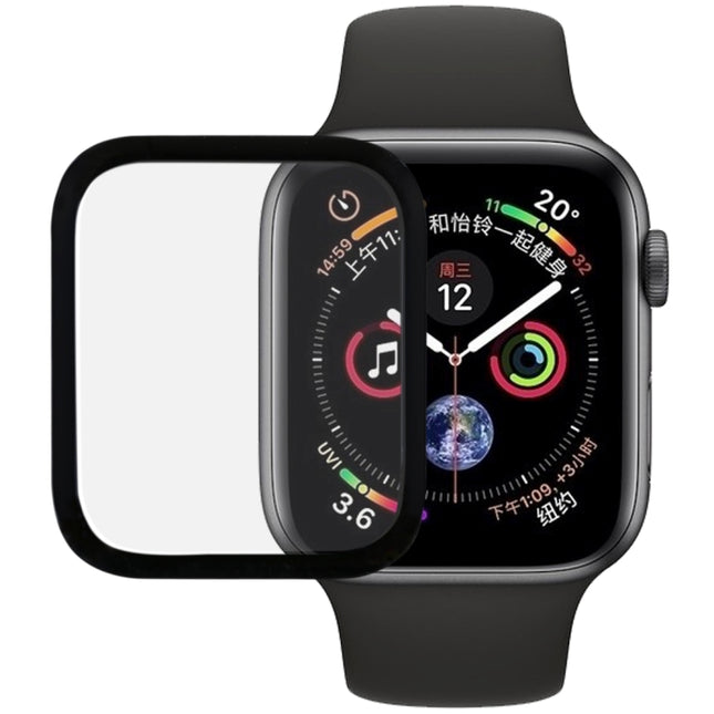 9H 3D Edge Glue Full Screen Tempered Glass Film for Apple Watch Series 5 / 4 40mm(Black)-garmade.com