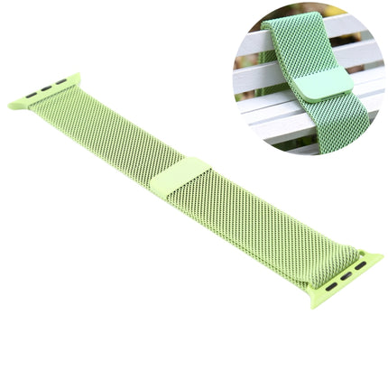 For Apple Watch Series 6 & SE & 5 & 4 40mm / 3 & 2 & 1 38mm Color-changing Magnetic Nylon Watch Strap (Green)-garmade.com