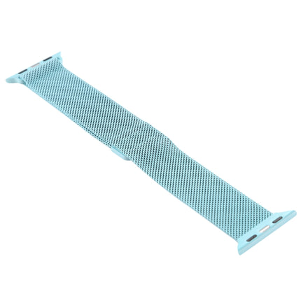 For Apple Watch Series 6 & SE & 5 & 4 40mm / 3 & 2 & 1 38mm Color-changing Magnetic Nylon Watch Strap (Baby Blue)-garmade.com