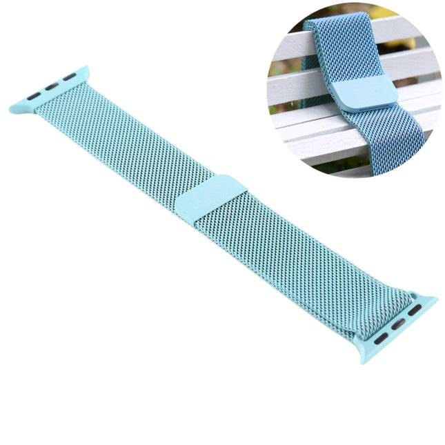 For Apple Watch Series 6 & SE & 5 & 4 44mm / 3 & 2 & 1 42mm Color-changing Magnetic Nylon Watch Strap (Baby Blue)-garmade.com