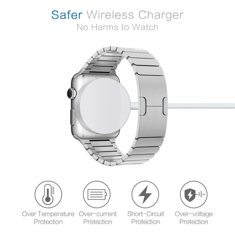 30cm Universal Portable Magnetic Wireless Charger for Apple Watch Series 4 & 3 & 2 & 1 (White)-garmade.com