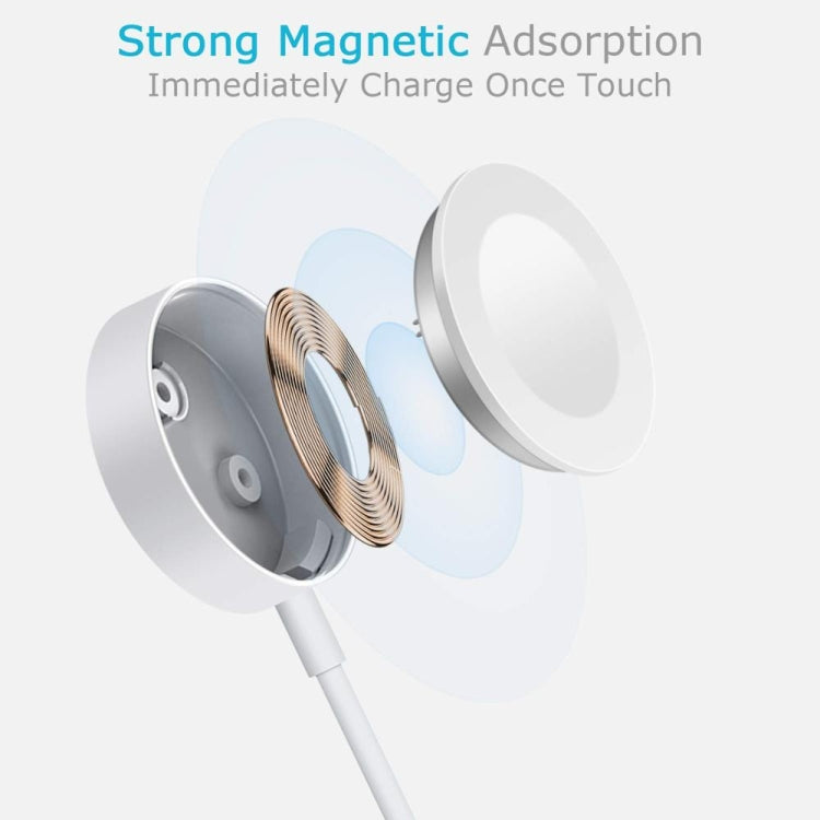 30cm Universal Portable Magnetic Wireless Charger for Apple Watch Series 4 & 3 & 2 & 1 (White)-garmade.com