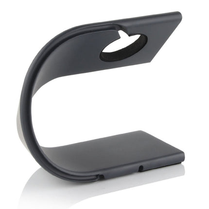 For Apple Watch 38mm / 42mm U Shape Aluminum Stand Charger Holder(Black)-garmade.com