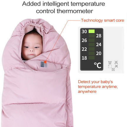 Baby Sleeping Bag Thickened Warm Newborn Quilt, Size:90cm, for 1-2 Years Old (Red)-garmade.com