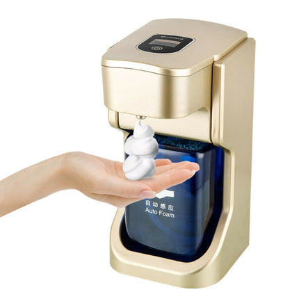 Goddard Non-contact Auto-sensing Foam Intelligent Hand Sanitizer Liquid Soap Dispenser with LED Display(Champagne Gold)-garmade.com