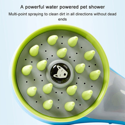 Pet Shower Shower Brush with Non-slip Handle Nozzle(Orange)-garmade.com