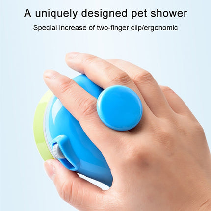 Pet Shower Shower Brush with Non-slip Handle Nozzle(Orange)-garmade.com