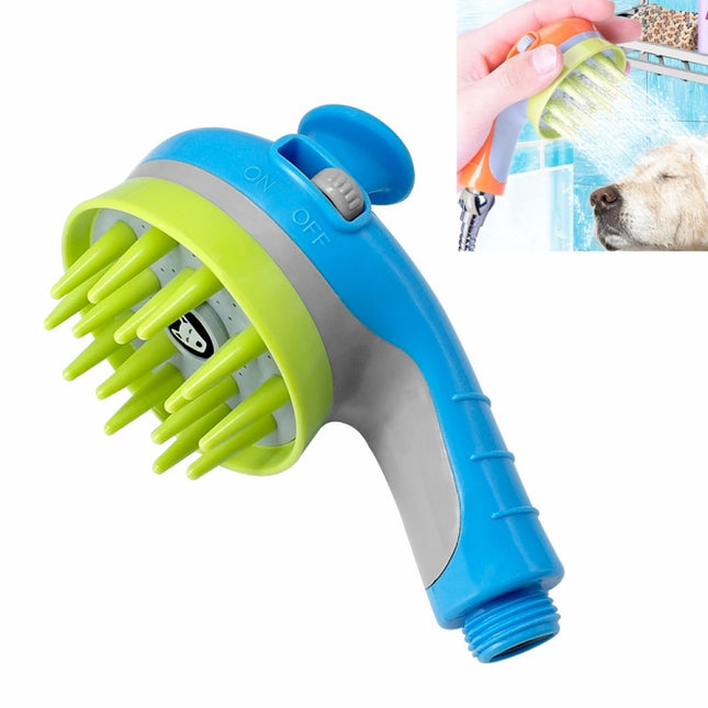 Pet Shower Shower Brush with Non-slip Handle Nozzle(Blue)-garmade.com